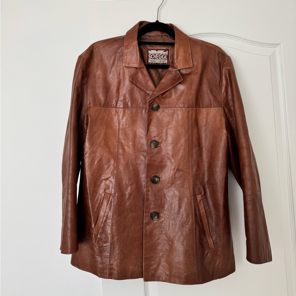 Vintage Schegge, genuine Italian leather, size 48